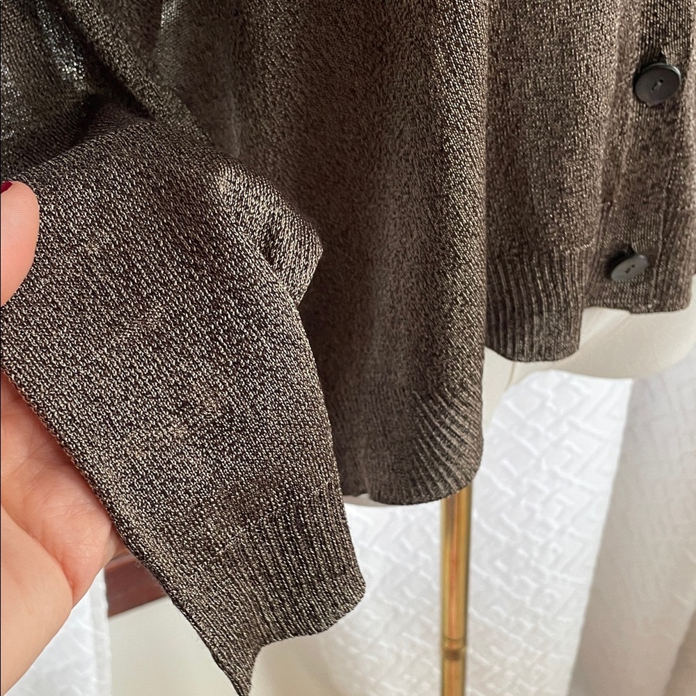 Eileen Fisher Women's Bronze Button-Up Sweater XS Fits S-M - Picture 5 of 12